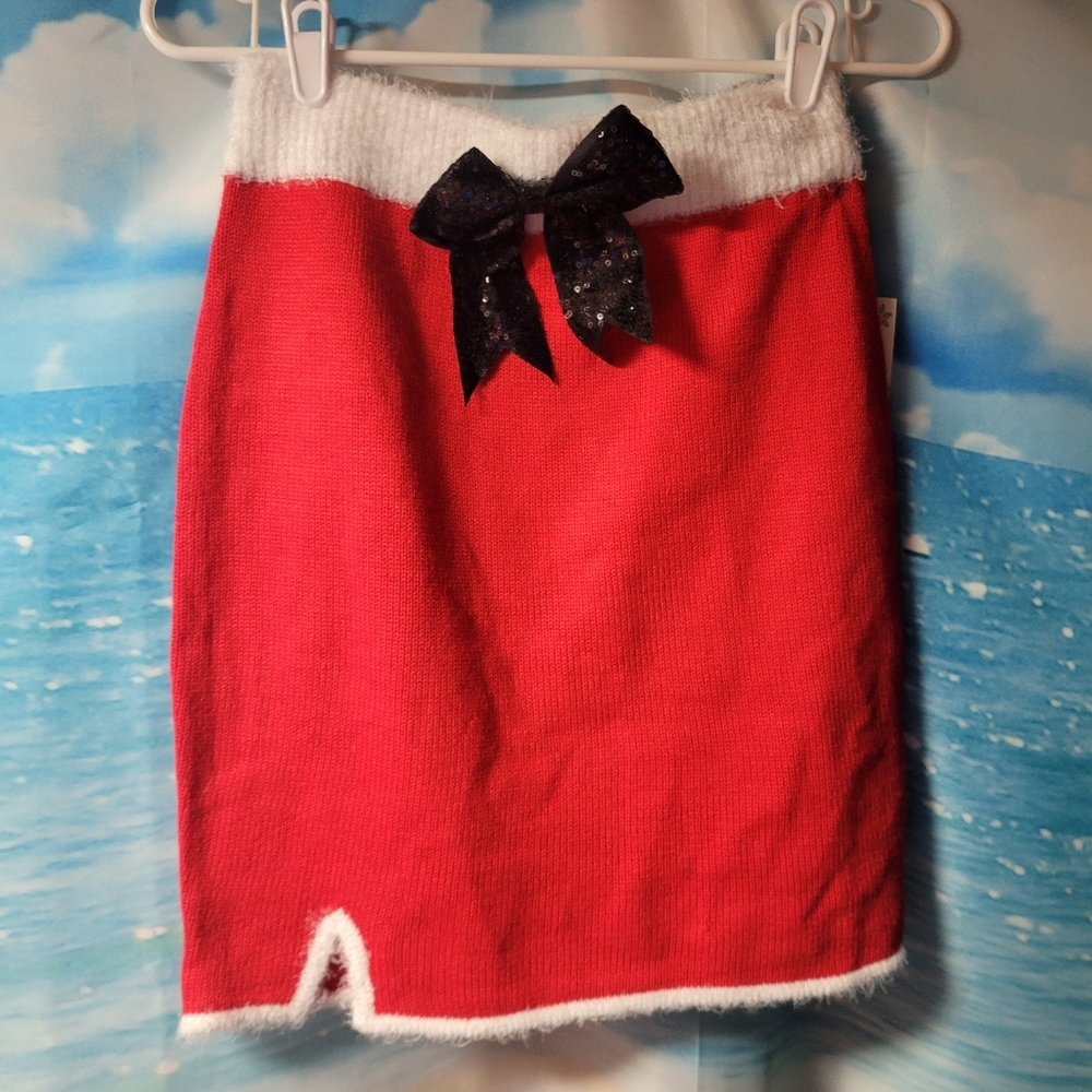 Planet‎ Gold NWT Santa Sweater Skirt Christmas Women's Size Medium